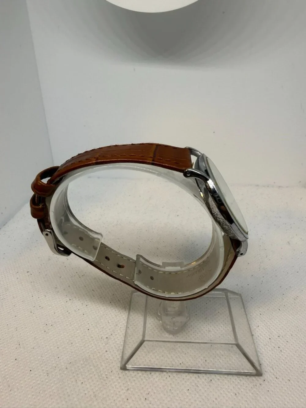 Daniel Wellington DW2061 Ladies White Date Dial Brown Leather Watch 36mm